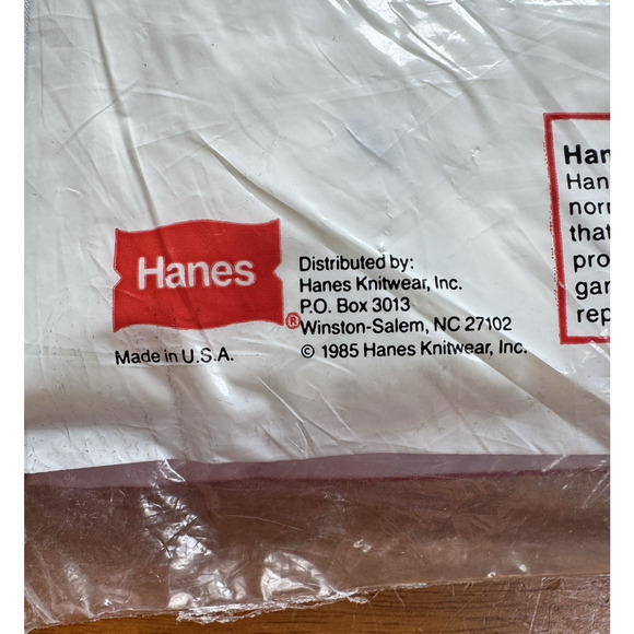 Vintage 1985 Men's Hanes Boxers 3 Pack Big Man 5X 58-60 USA NOS - Picture 7 of 7